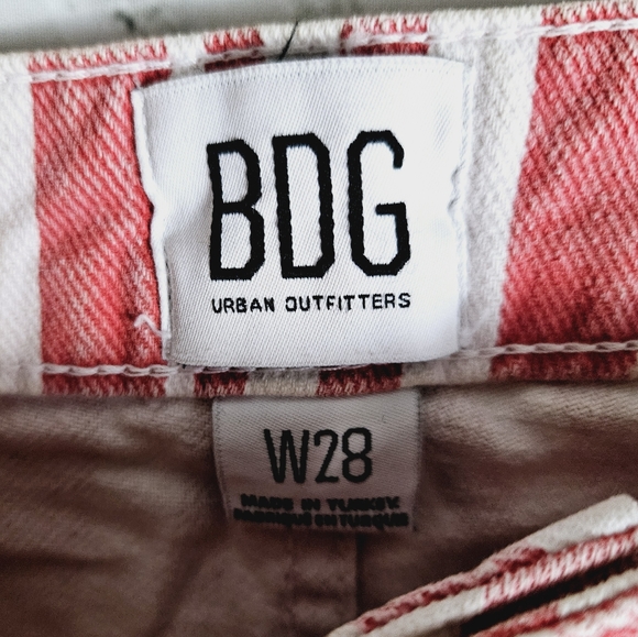 BDG URBAN OUTFITTERS | striped high rise belted wide leg cropped jeans - Picture 6 of 8